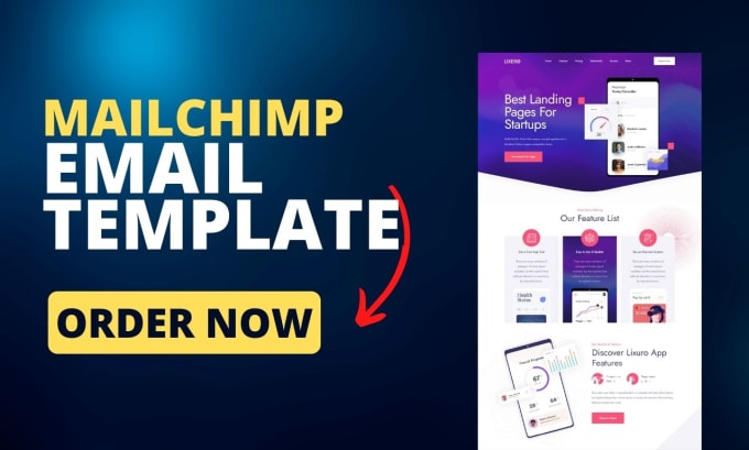 Gig Preview - Design and code professional mailchimp email template newsletter