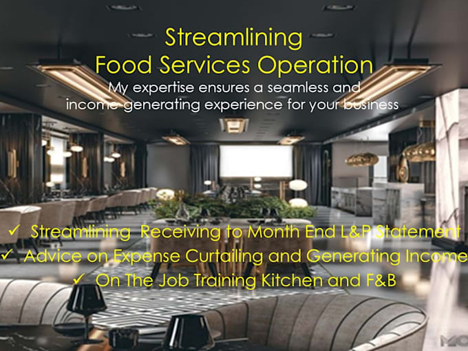 Gig Preview - Streamline your food services operations