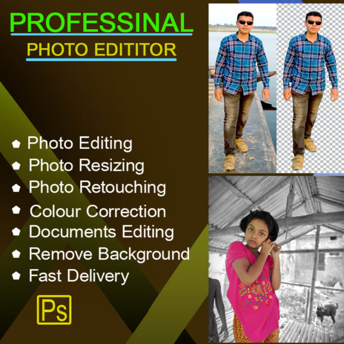 Gig Preview - Do professional editor in adobe photoshop or illustrator