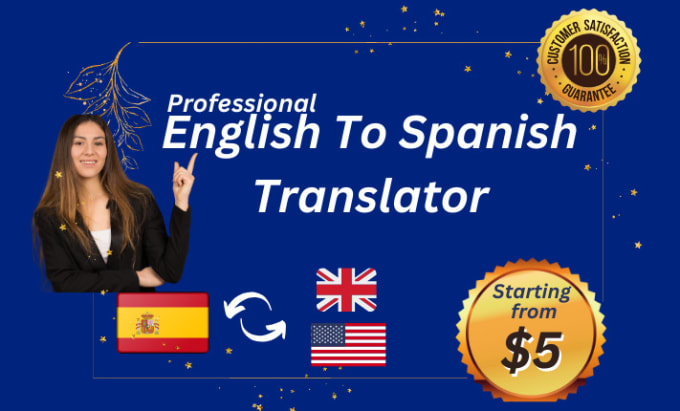 Gig Preview - Do a professional english to spanish translation