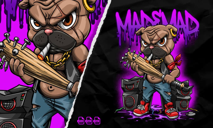 Gig Preview - Make amazing cartoon streetwear design for your clothing