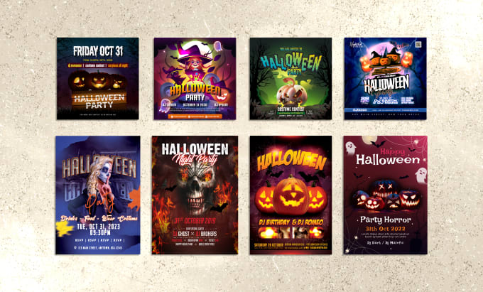 Gig Preview - Do creative halloween party flyer, poster, event flyer and social media post