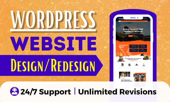 Gig Preview - Build wordpress website, wordpress website design, wordpress website development