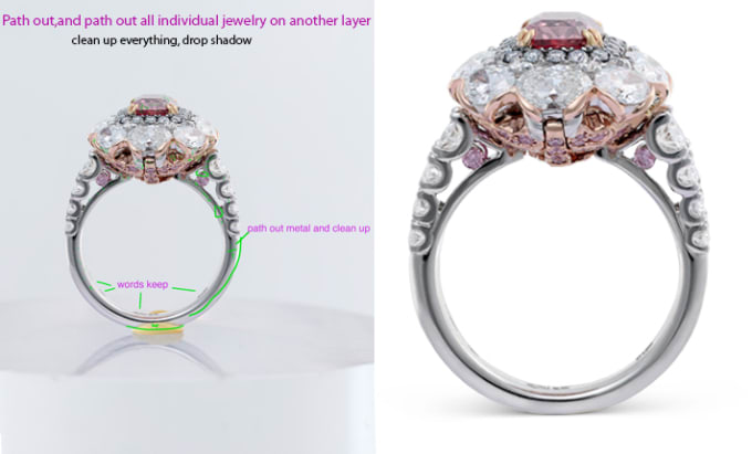 Gig Preview - Do jewelry shadow making photo retouching color correction professionally