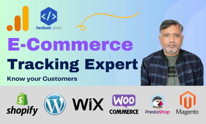 Gig Preview - Be e commerce tracking google analytics and pixel expert on shopify, wix