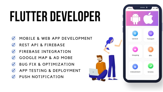 Gig Preview - Build your custom mobile app with flutter