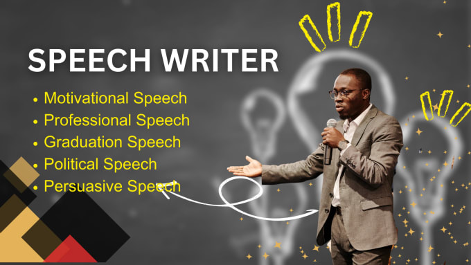 Gig Preview - Write you the perfect speech for any occasion