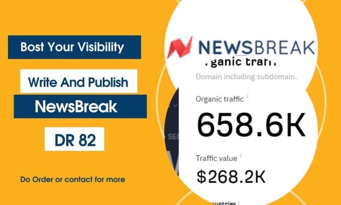 Gig Preview - Write and publish on newsbreak with contextual dofollow SEO backlinks