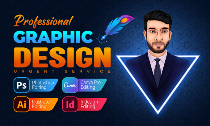 Gig Preview - Do your urgent graphic design redesign, vector art, photoshop editing, logo edit