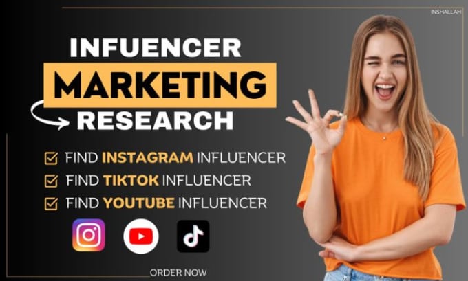 Gig Preview - Find the best influencer, youtube, instagram and tiktok