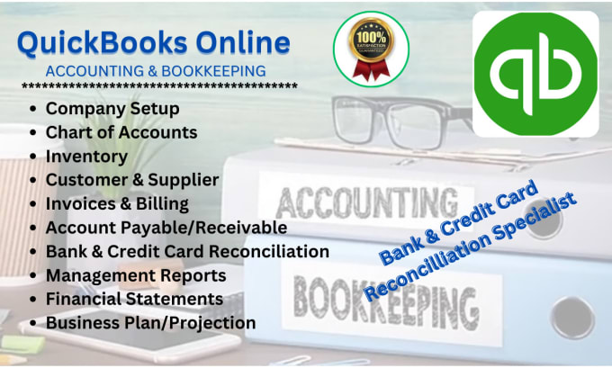 Gig Preview - Do reconciliation and bookkeeping for you in quickbooks online