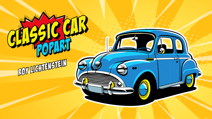 Gig Preview - Classic car pop art roy lichtenstein style in 24 hour