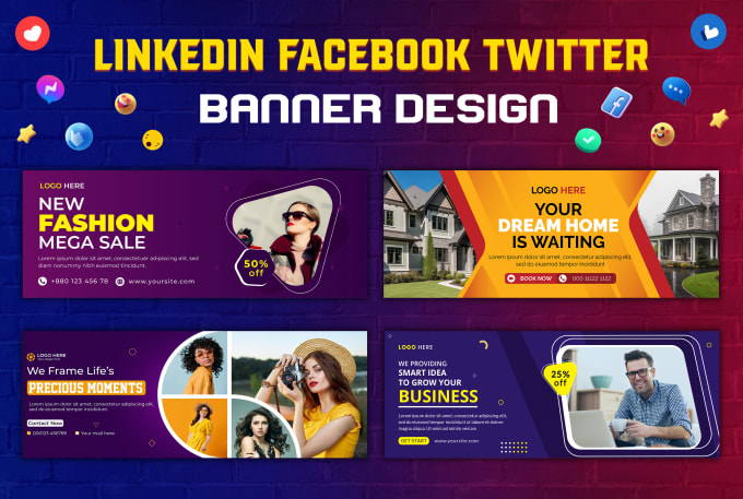 Bestseller - design linkedin banner, facebook, twitter, or website header