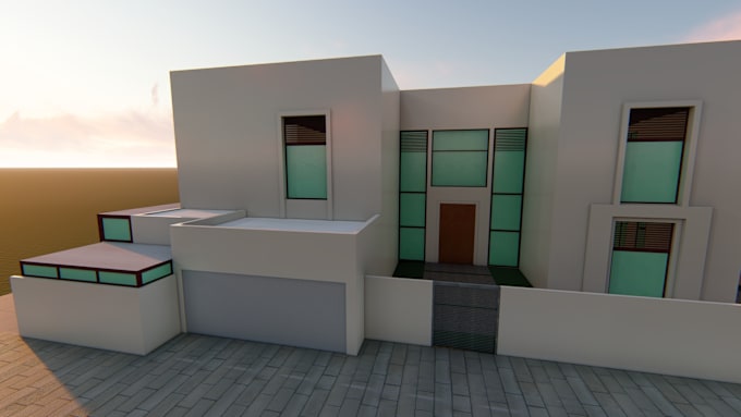 Gig Preview - Create 3d floor plan, exterior and interior, model sketchup