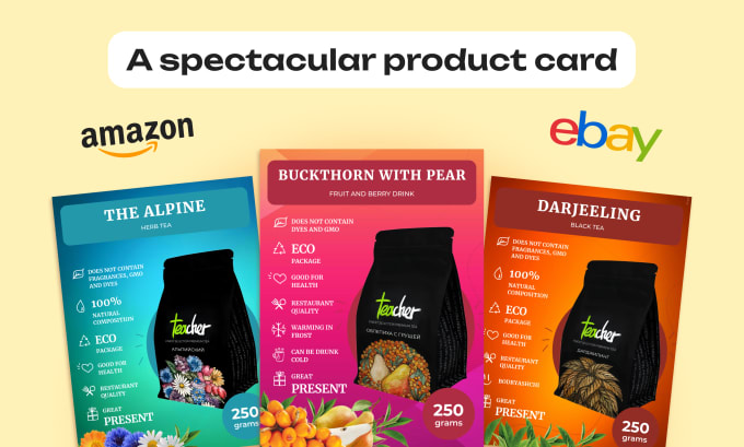 Gig Preview - Spectacular product graphics for amazon and ebay listings