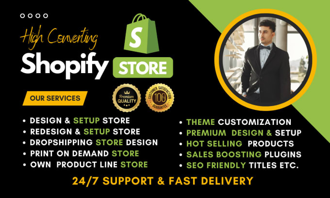 Gig Preview - Setup and customize your shopify store or shopify website, shopify dropshipping