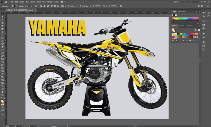 Gig Preview - Custom motorcycle, motocross, scooter dirt bike graphic kit templates