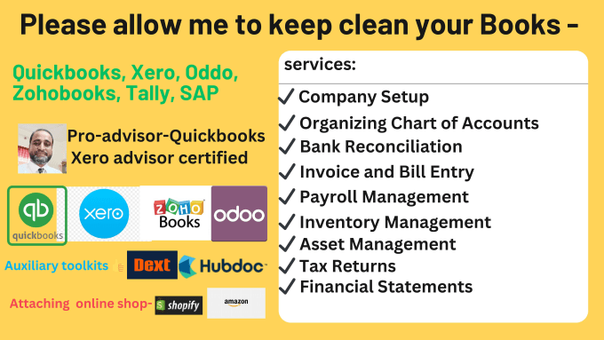 Gig Preview - Assist you to be updated in quickbooks xero odoo zohoobooks