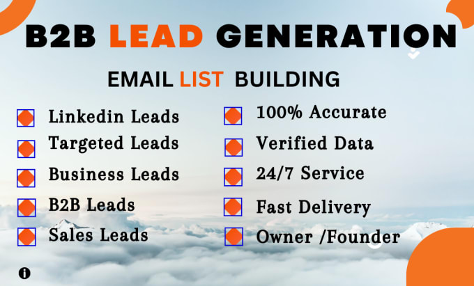 Gig Preview - B2b lead generation by using linkedin sales navigator