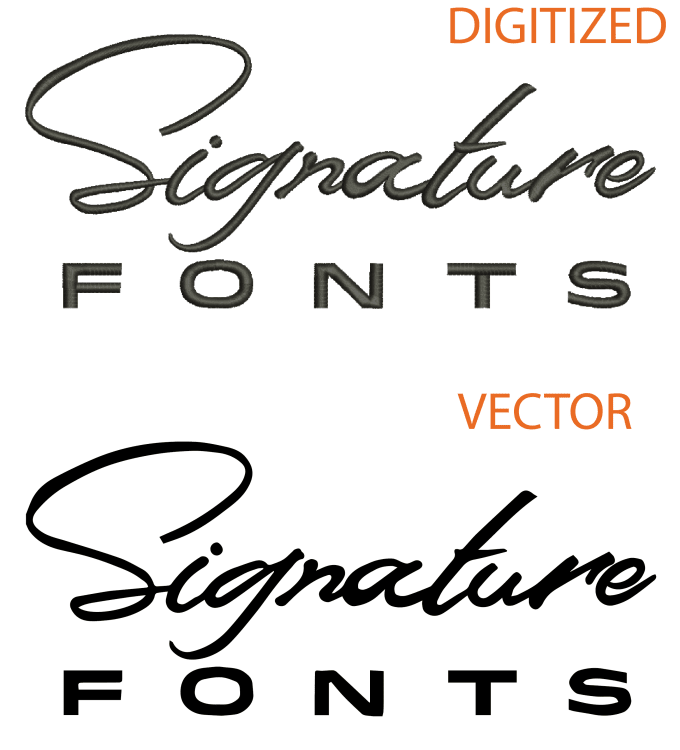 Gig Preview - Convert your signature into embroidery digitizing in 1 hour