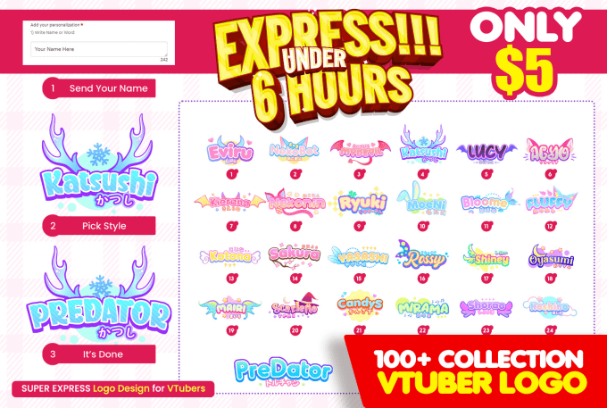 Gig Preview - Do quickly cute template logo for vtuber and streamers