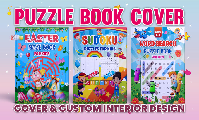 Gig Preview - Design custom sudoku word search crossword and maze activity puzzle book for kdp