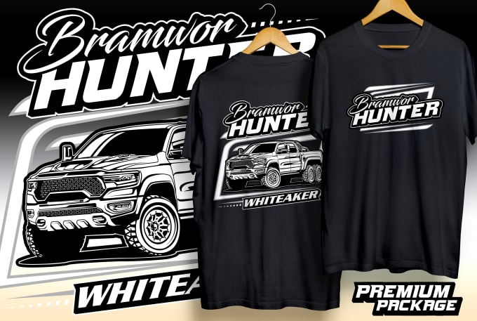 Gig Preview - Draw your car, jeep, truck into vector line art illustration for t shirt design