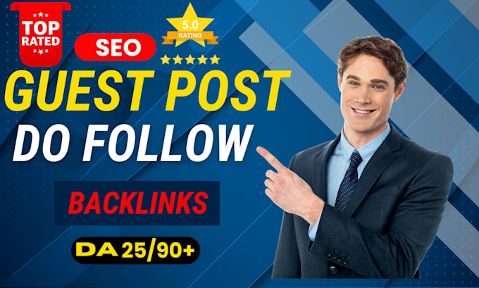 Gig Preview - Do SEO guest post with do follow backlinks