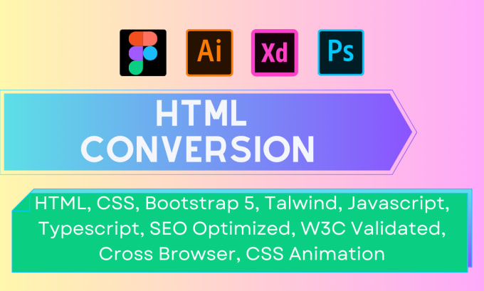 Gig Preview - Convert figma to HTML responsive web design with tailwind and bootstrap