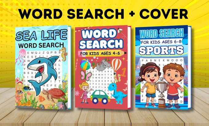 Gig Preview - Create 100 niche based word search puzzles activity book for amazon KDP