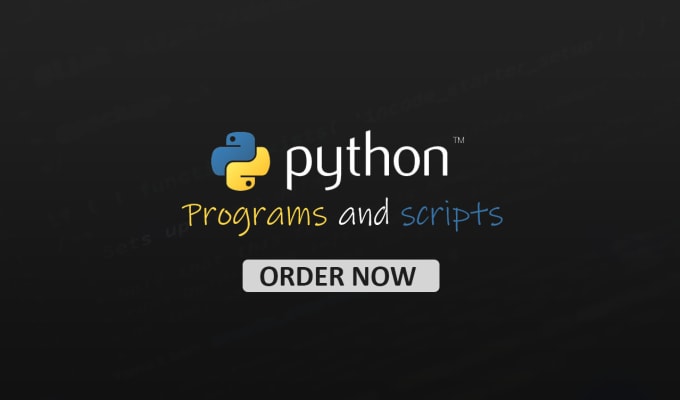 Gig Preview - Create python programs and scripts