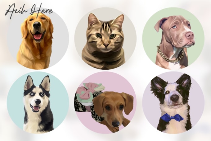 Gig Preview - Make an vector art from your cats or dogs or any pets