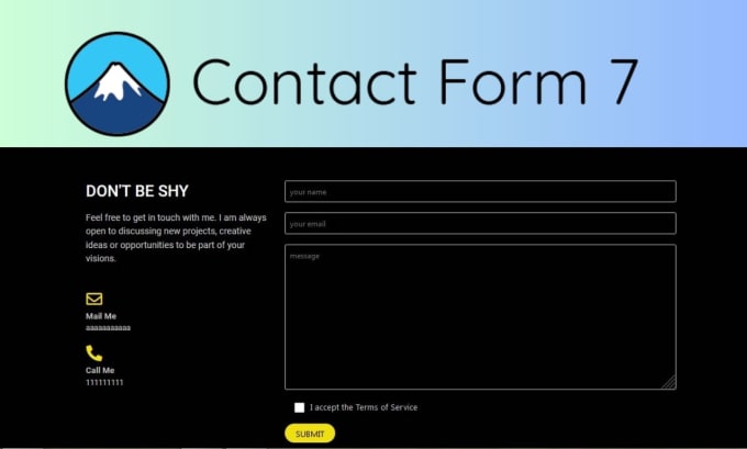 Gig Preview - Create wordpress contact form 7 and fix issues