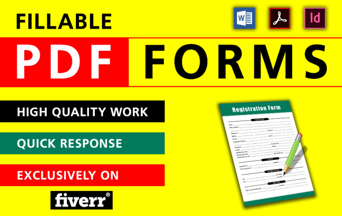 Gig Preview - Proffesionally fillable PDF forms in adobe acrobot