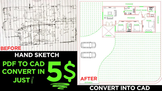 Gig Preview - Do professional PDF to autocad conversion services accurate and fast