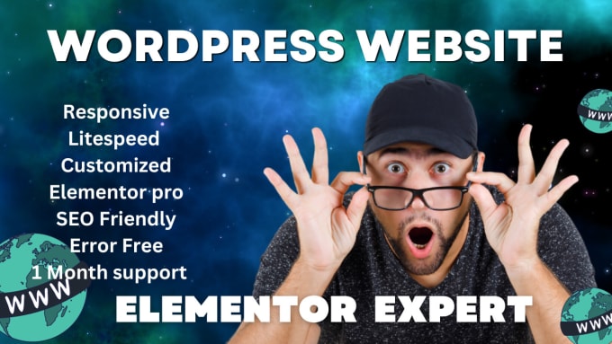 Gig Preview - Design, redesign, or replicate wordpress website using elementor pro fix bugs