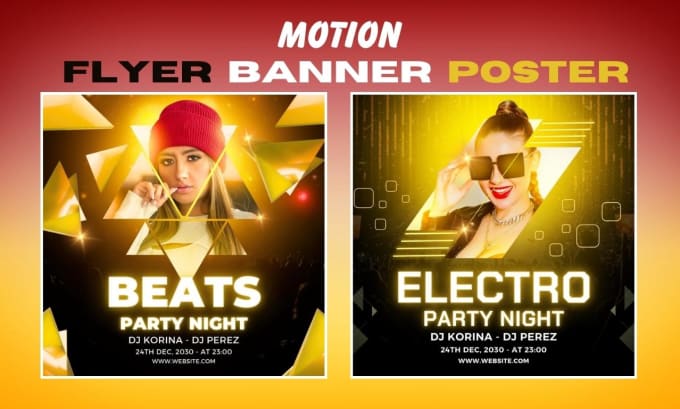 Gig Preview - Create modern motion animated poster, products, flyer, or banner