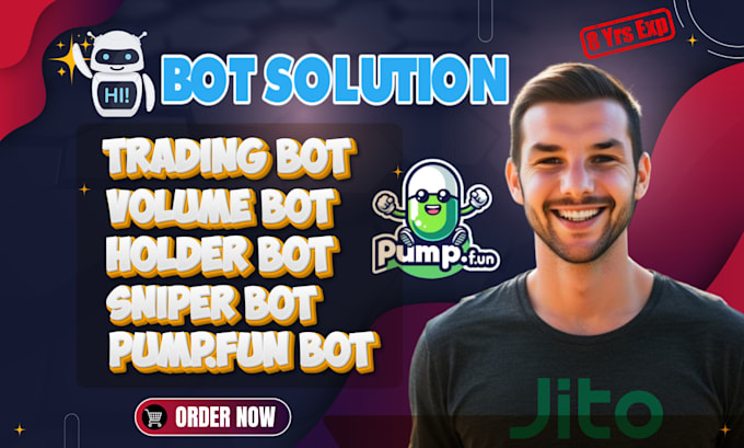 Gig Preview - Build trading volume holder bot pump fun bot by jito bundle on solana evm