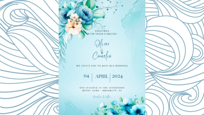 Gig Preview - Create wedding wishes ,invitation design and  birthday cards