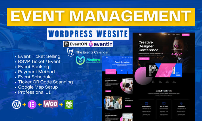 Gig Preview - Build event tickets listing management websites by eventon and modern event