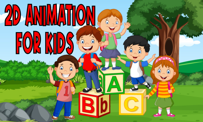 Gig Preview - Create custom 2d animated video and cartoon for kids