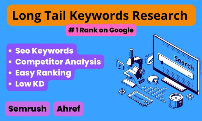 Gig Preview - Do long tail keyword research for seo website google ranking