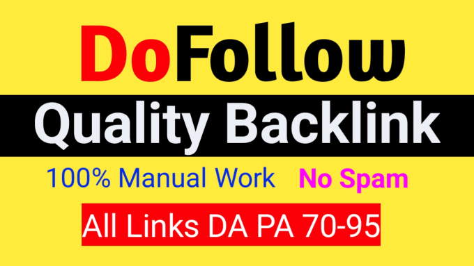 Gig Preview - Make high quality dofollow SEO backlinks for google ranking