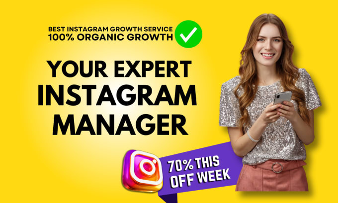 Gig Preview - Manage your instagram account as an expert social media manager