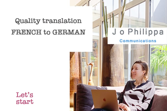 Gig Preview - Translate french business content to german