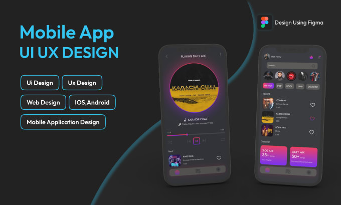 Gig Preview - Design your mobile application using figma