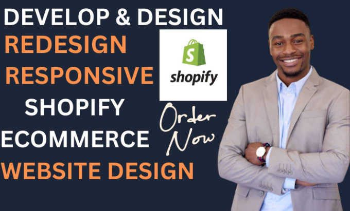 Gig Preview - Redesign shopify store website shopify website design shopify website redesign