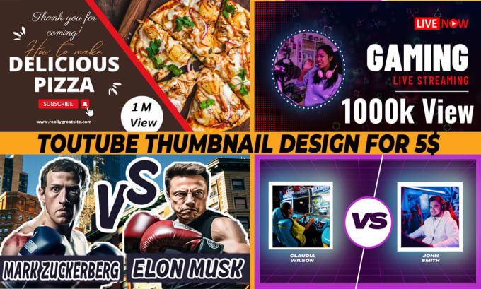 Gig Preview - Design the best youtube thumbnail design in 3hrs