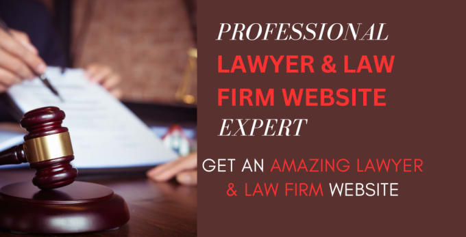 Gig Preview - Develop lawyer and law firm website for your business