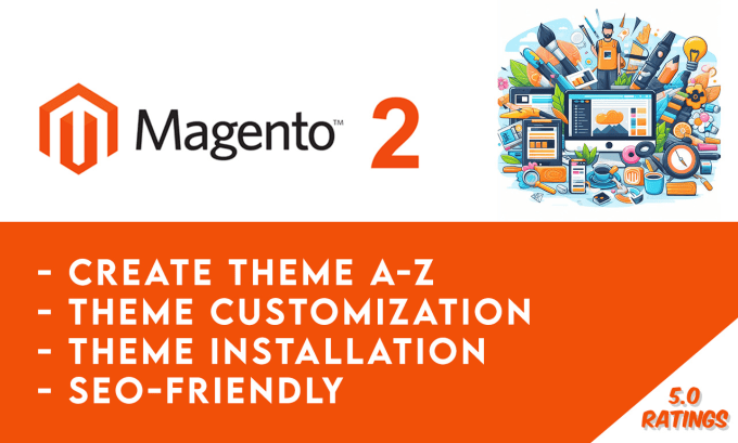 Gig Preview - Create and install your magento 2 theme from a to z